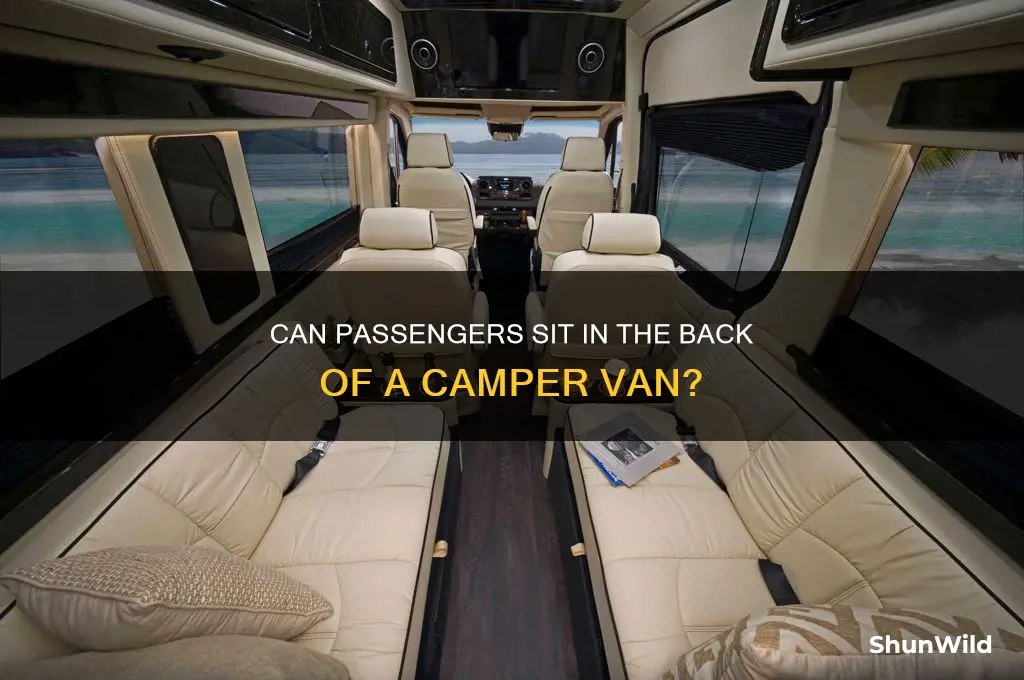 can passengers sit in the back of a camper van