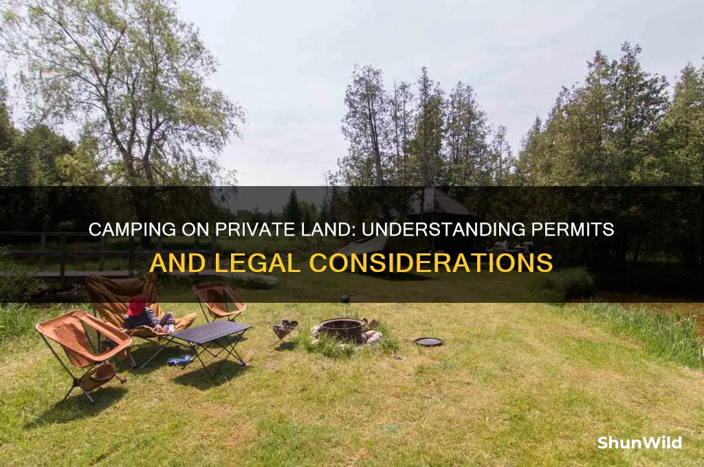 can people be given camping permits on private property