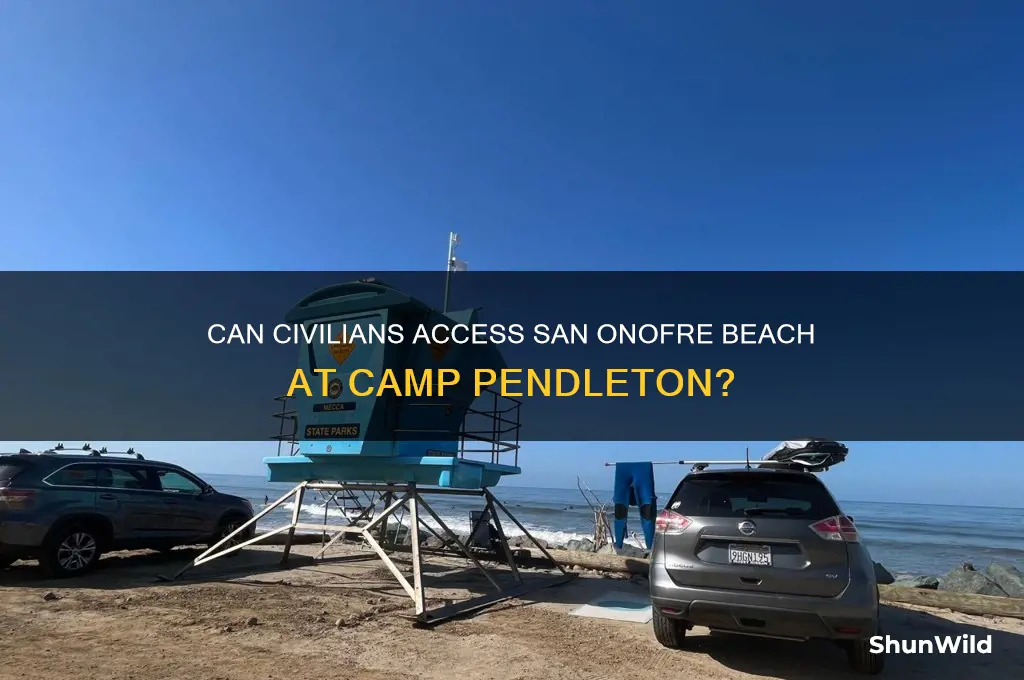 can people cut trhough san onefre beach camp pendleton