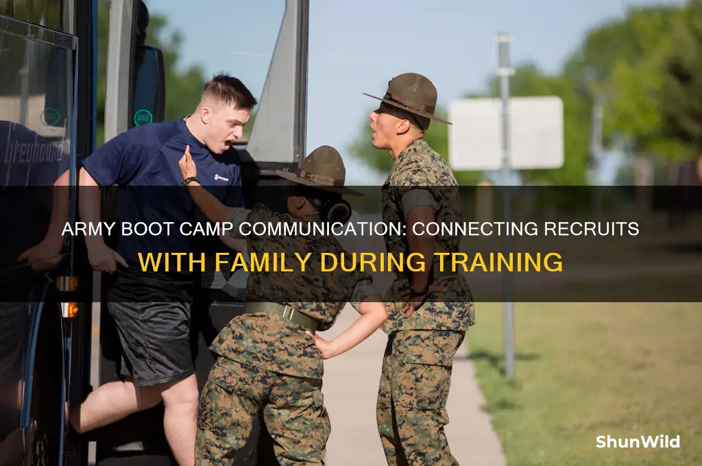 can people in army boot camp communicate with their family