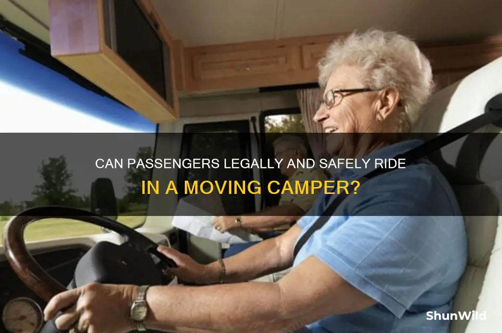 can people ride in a camper while driving