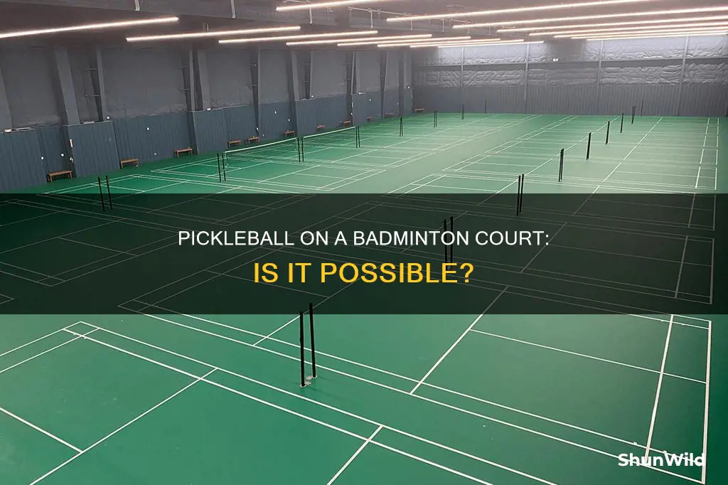 can pickleball be played on a badminton court