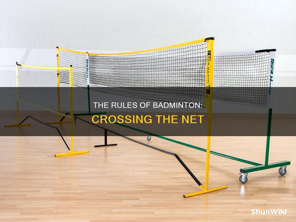 can we cross the net in badminton