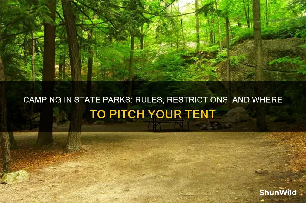 can you camp anywhere in a state park