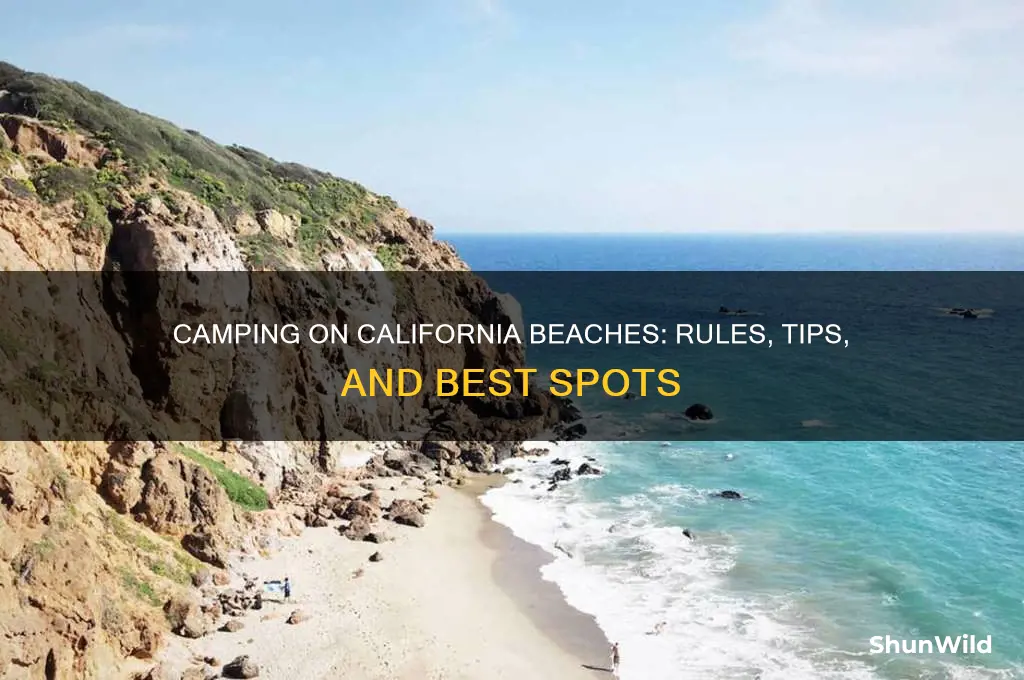 can you camp on california beaches