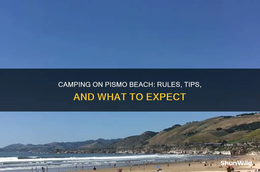 can you camp on pismo beach