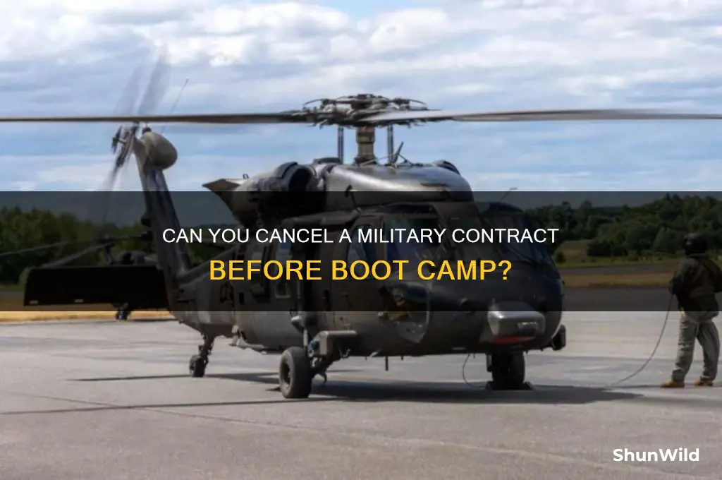 can you cancel a military contract before boot camp