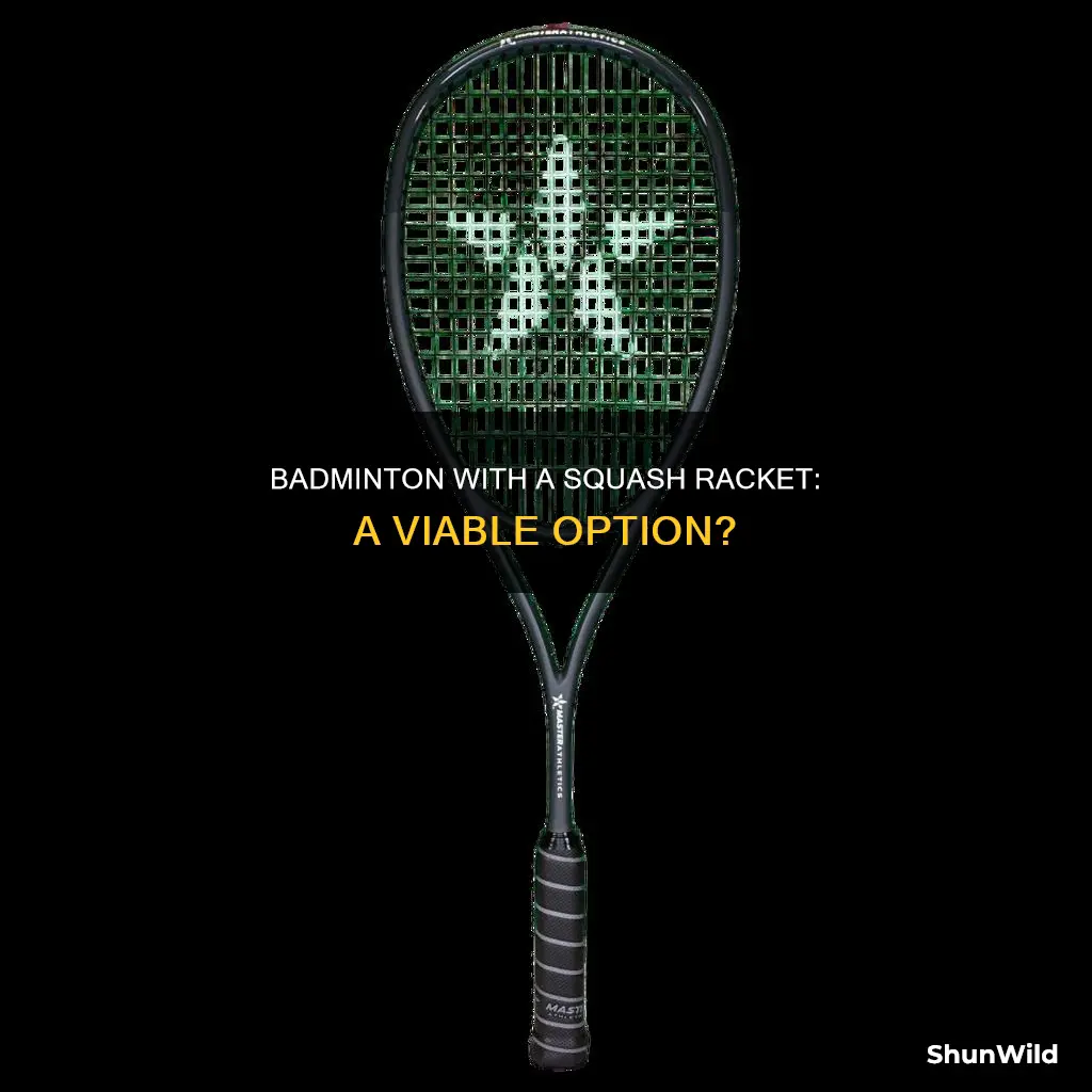 can you play badminton with a squash racket