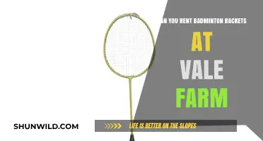 Renting Badminton Rackets: Vale Farm's Offerings