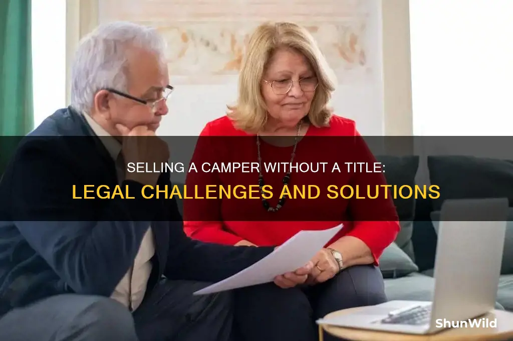 can you sell a camper without a title
