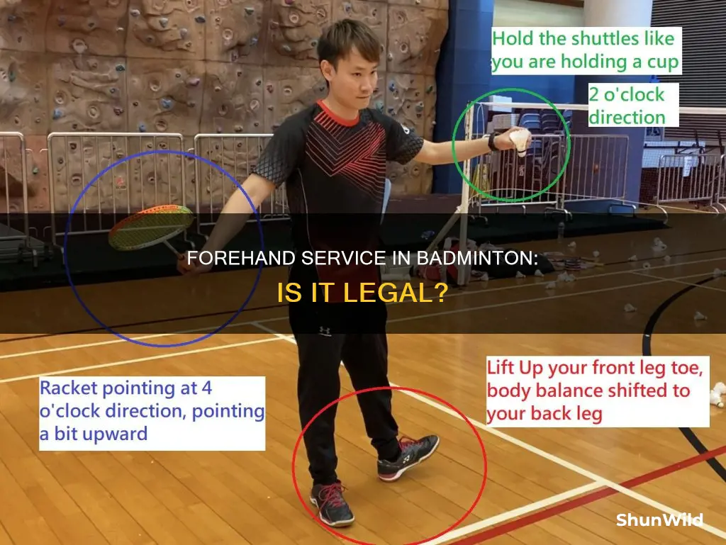 can you serve forehand in badminton
