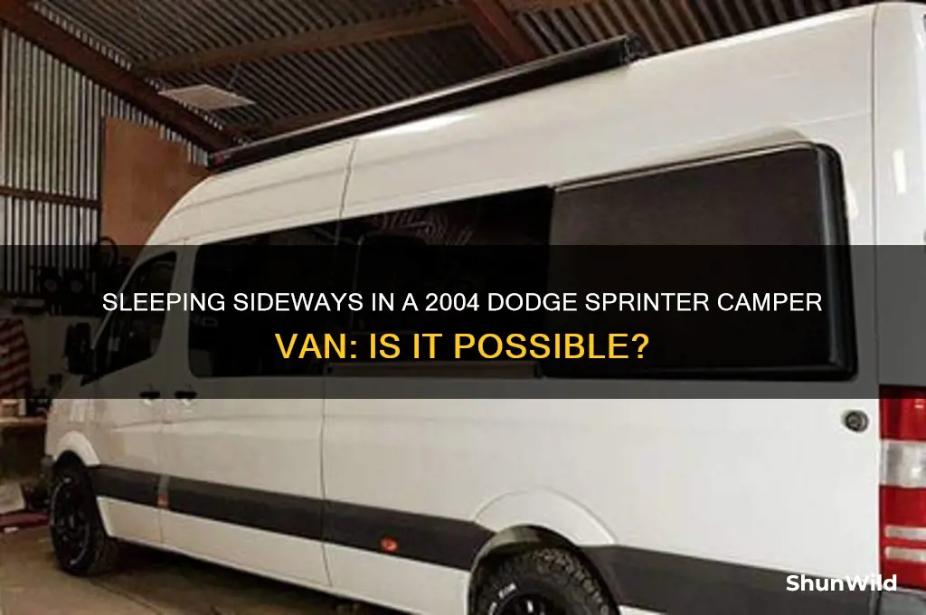 can you sleep sideways in 2004 dodge sprinter camper van