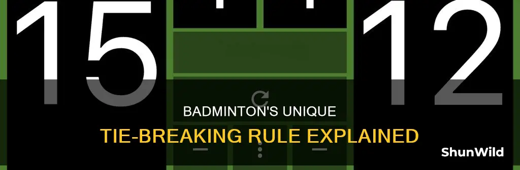 can you tie in badminton