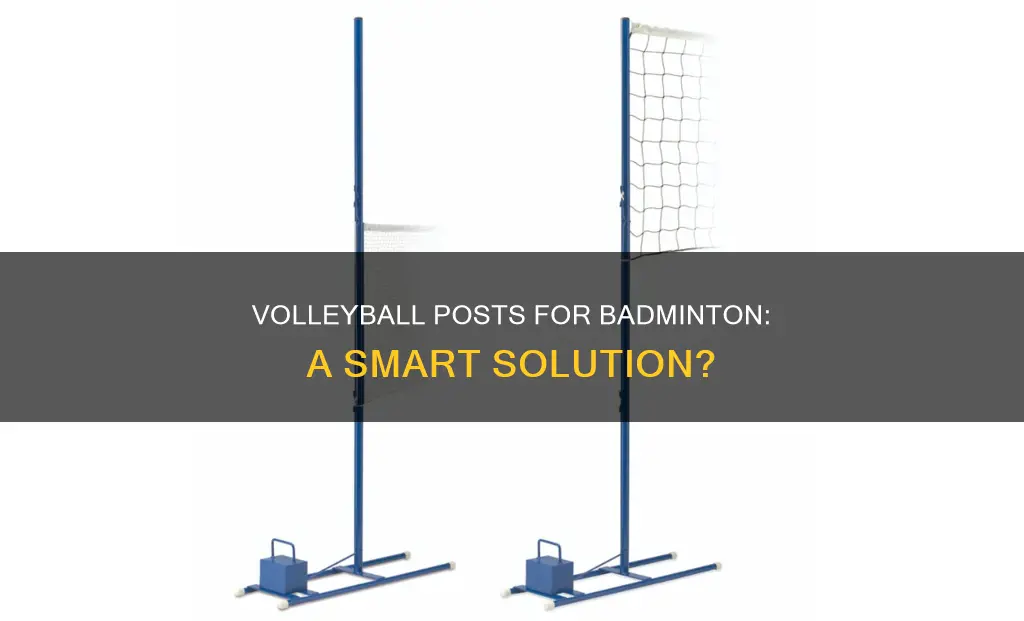 can you use volley ball posts for badminton