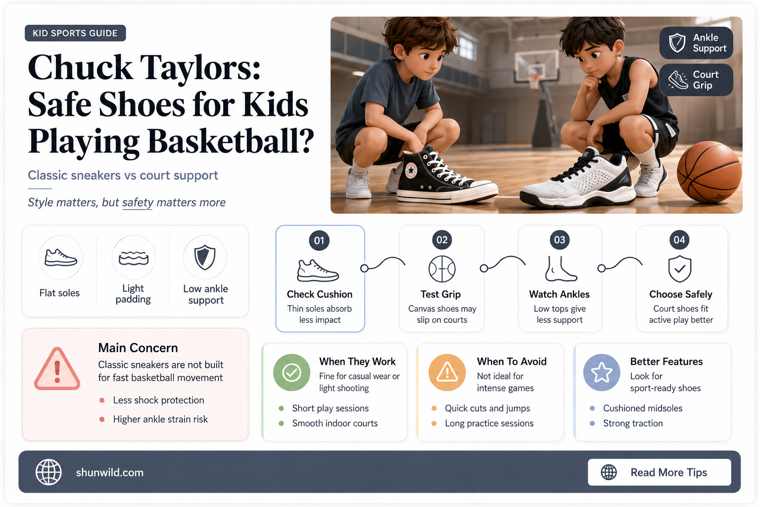 are chuck taylors safe for kids basketball