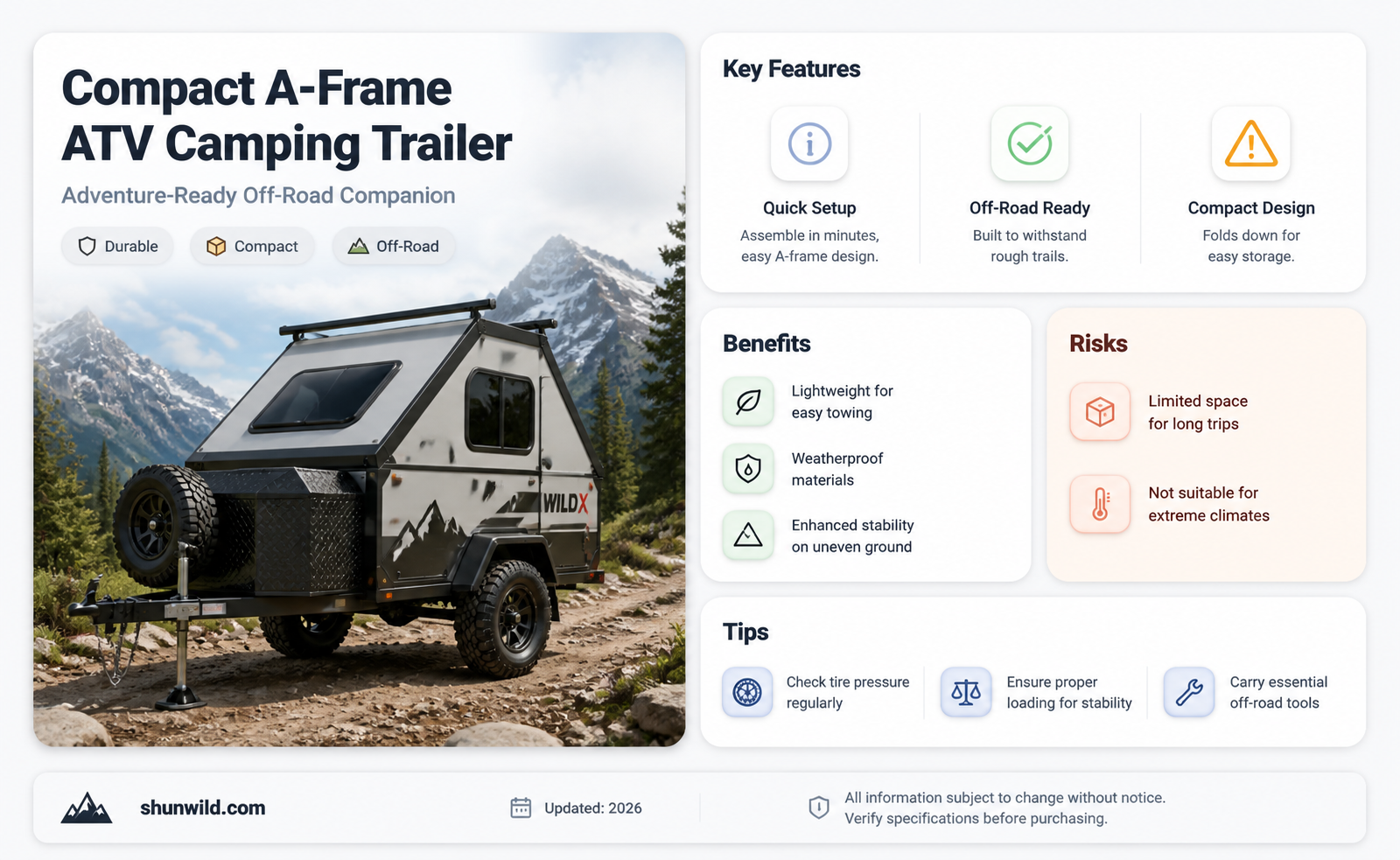 a-frame atv camping trailer