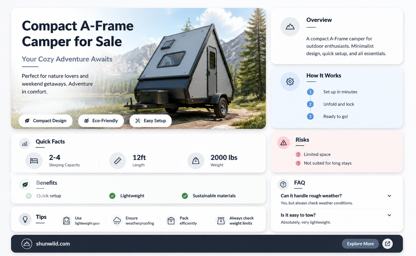 a-frame camper for sale