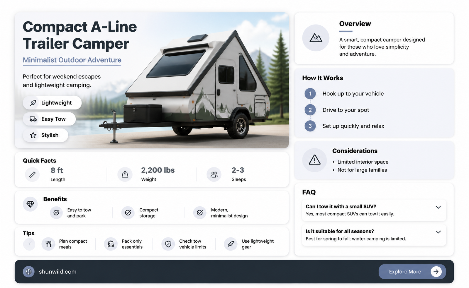 a-line trailer camper