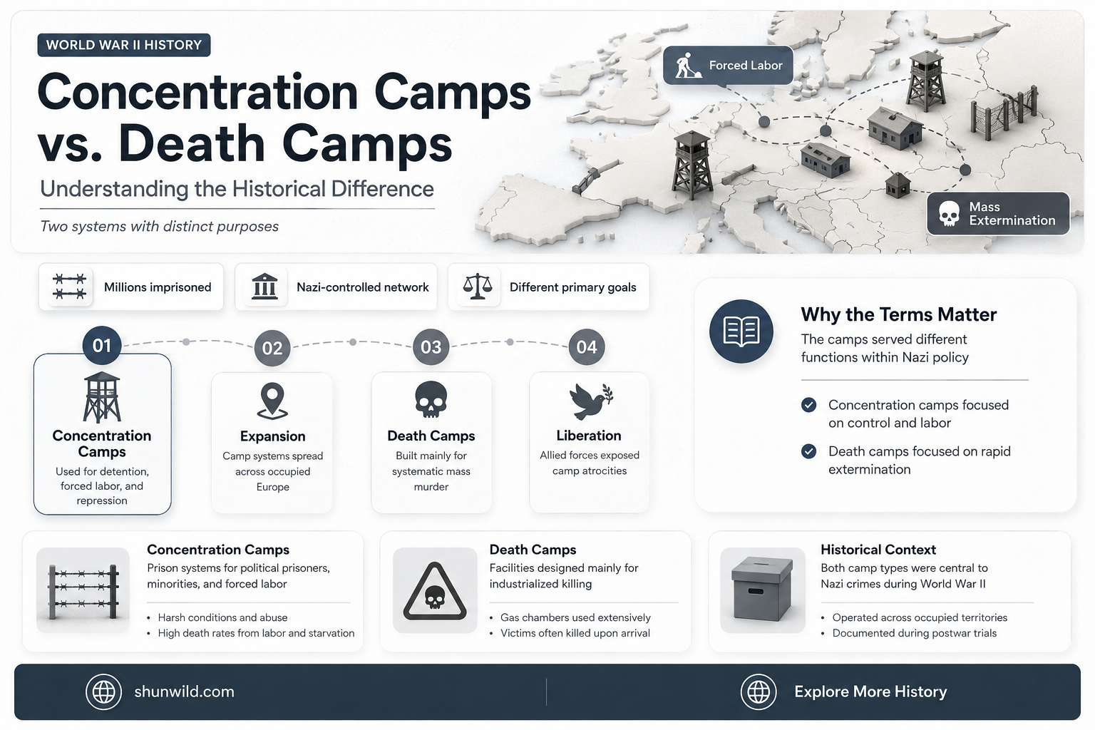 are concentration camps death camps