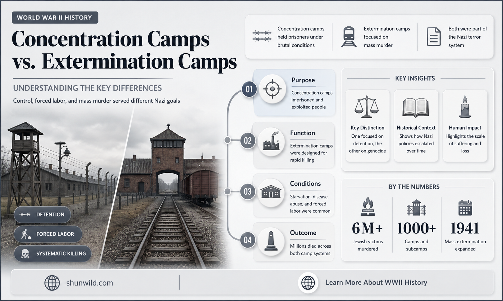 are concentration camps and extermination camps the same