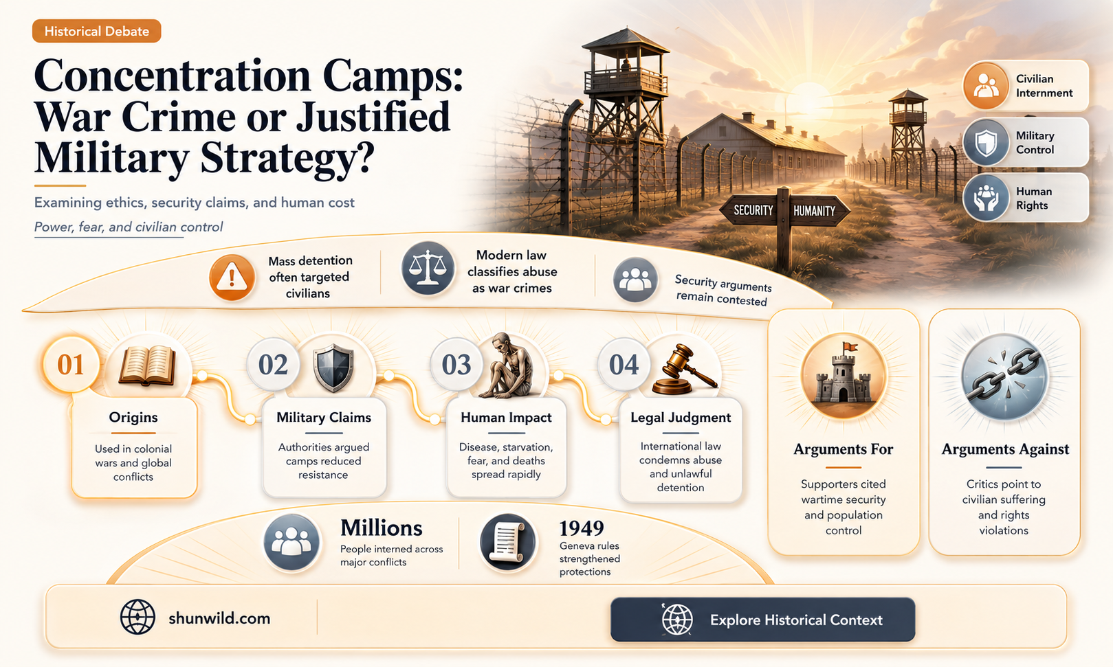 are concentration camps a war crime