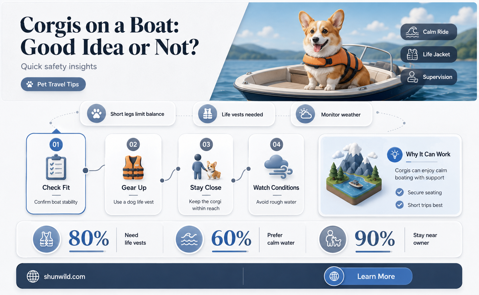 are corgis good boat dogs