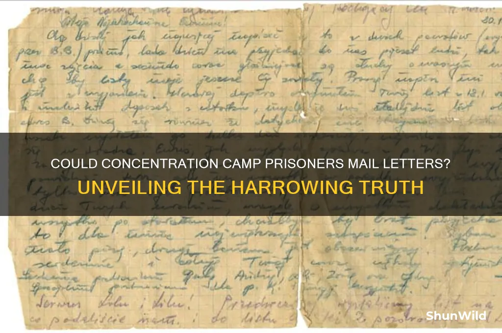 could concentration camp prisoners mail letters