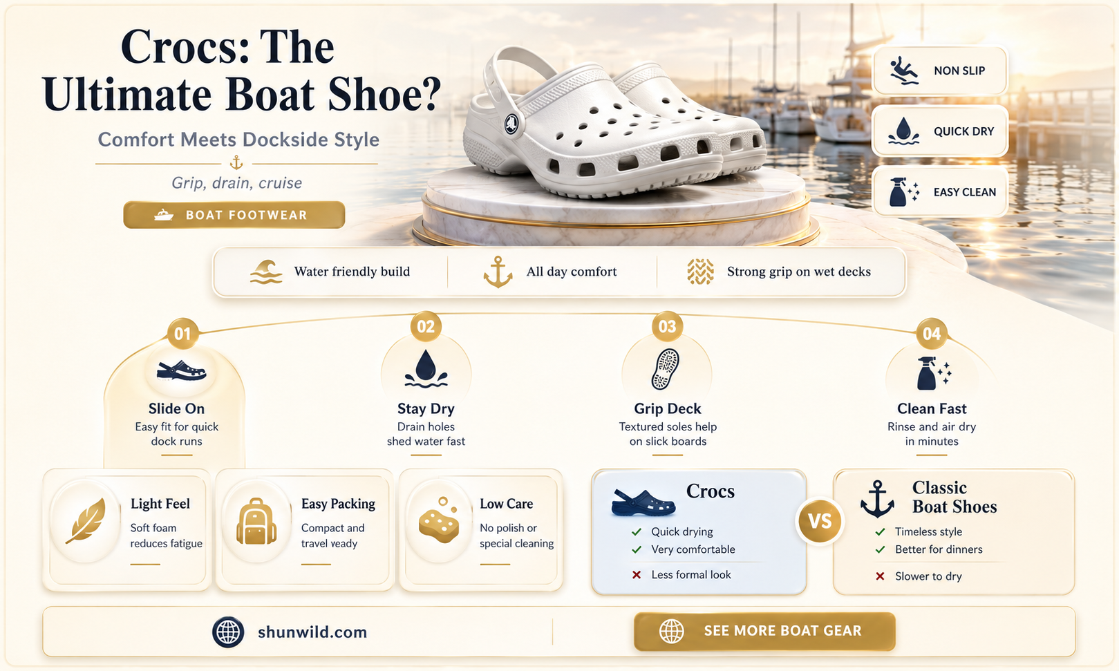 are crocs boat shoes
