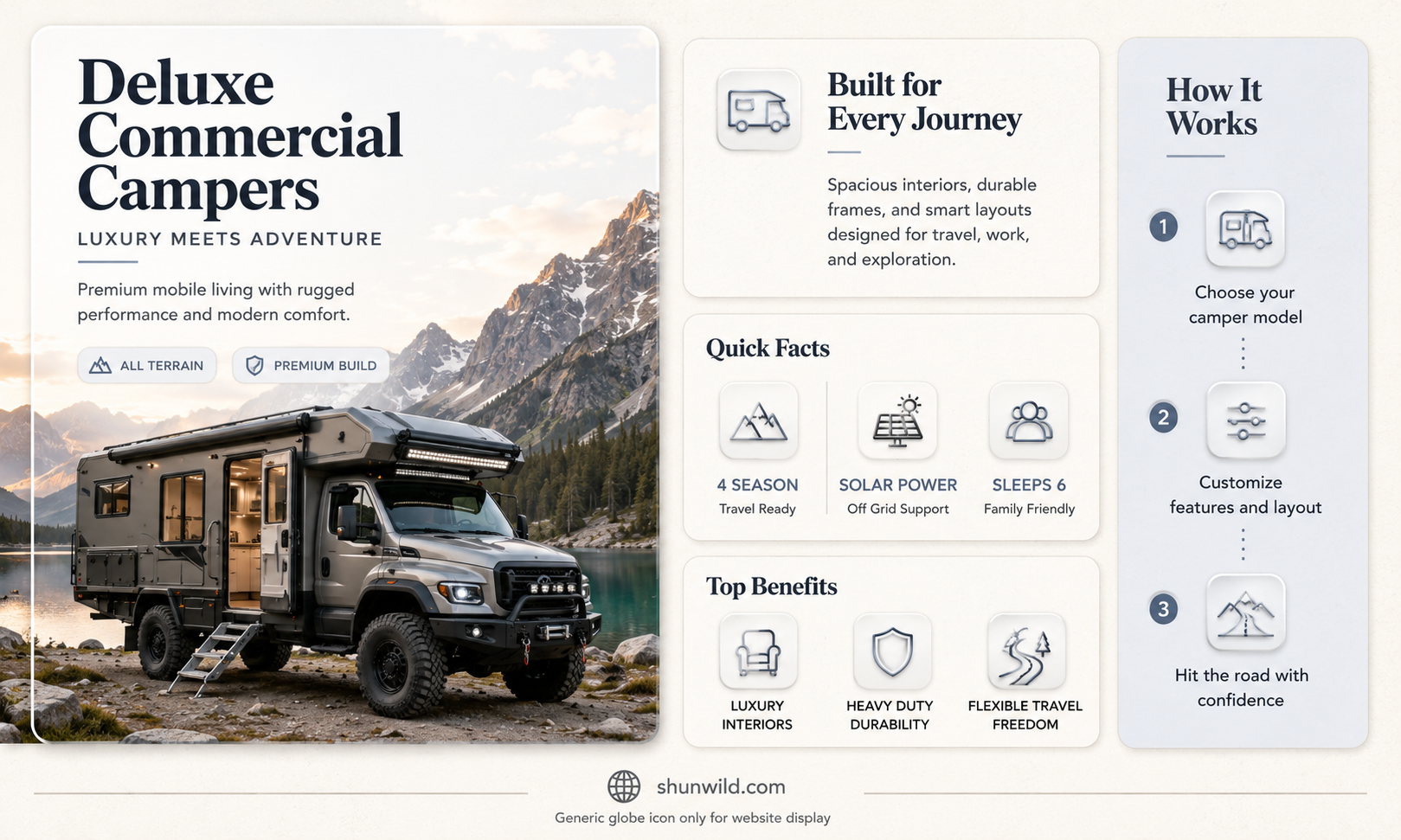 are deluxe commercial camper