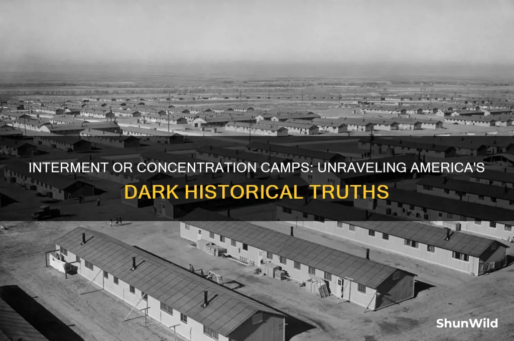 did america have interrment camps or concentration camps