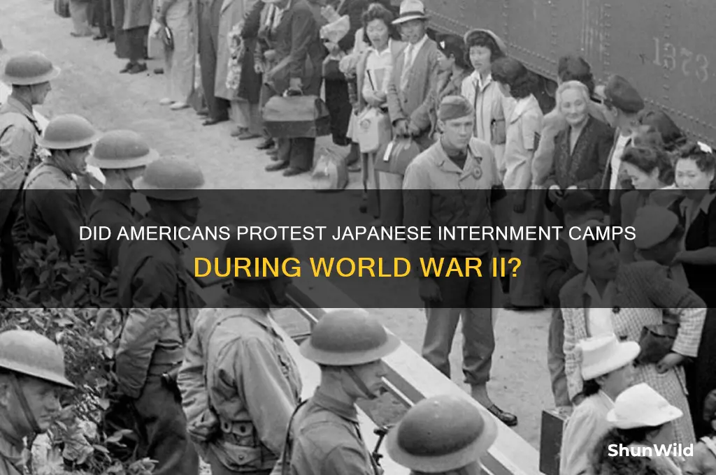 did americans protest internment camps