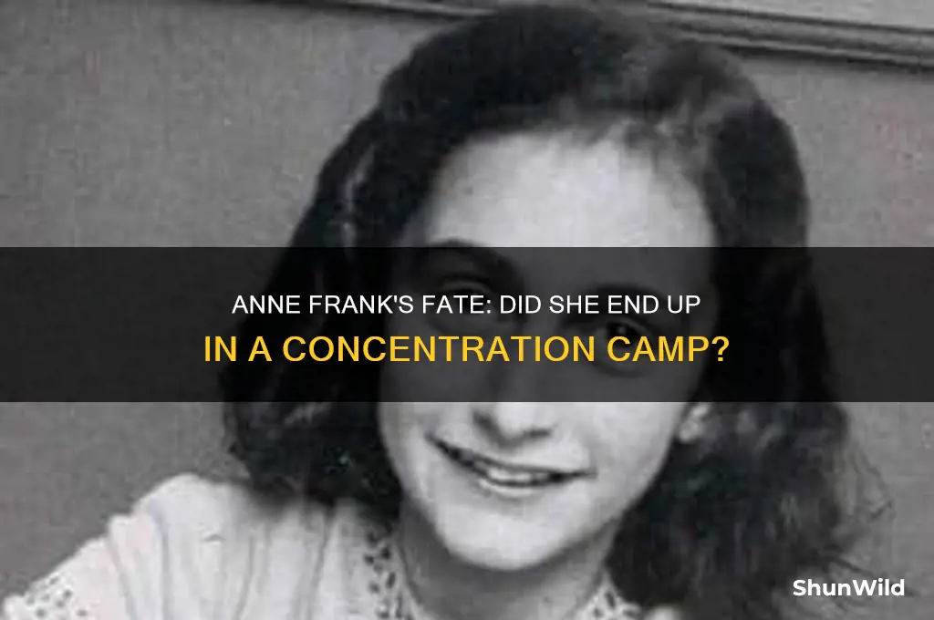 did anne frank go to a concentration camp