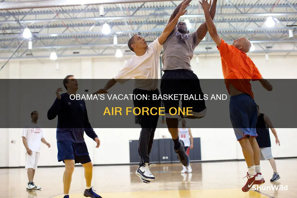 did barack obama have his basketballs flown on vacation
