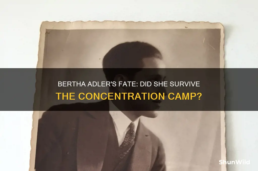 did bertha adler survive concentration camp