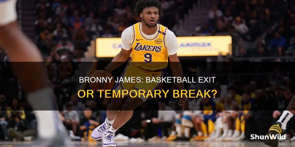 did bronny james quit basketball