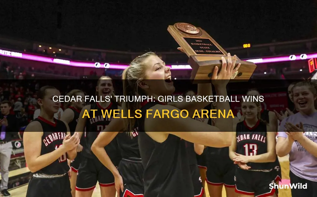 did cedar falls girls basketball win at wells fargo arena