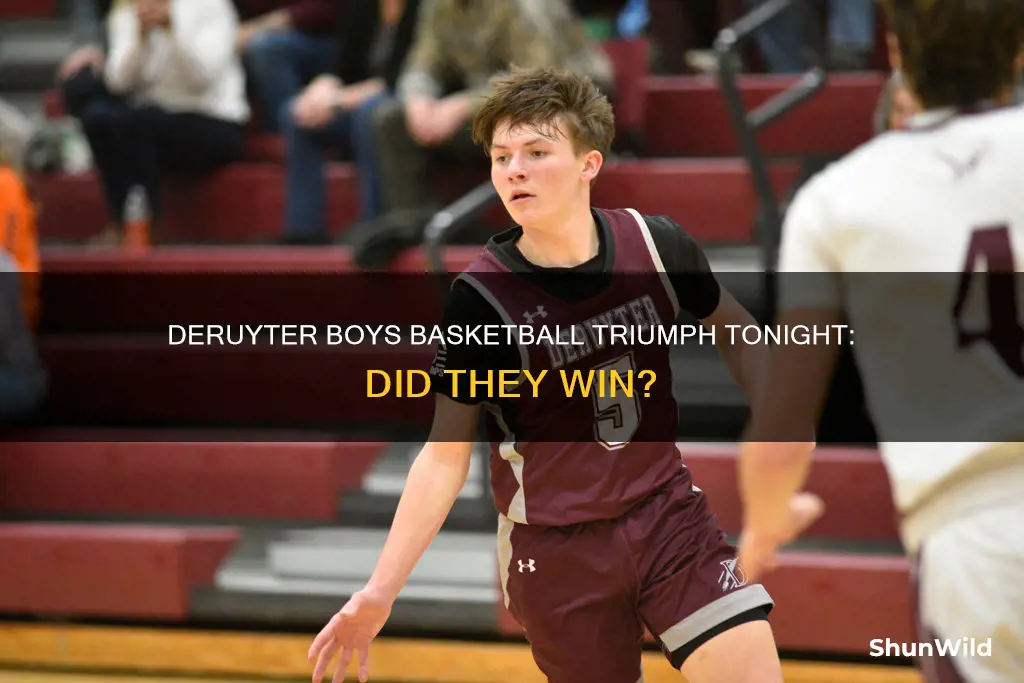 did deruyter boys basketball win tonight