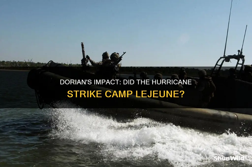 did dorian hit camp lejeune