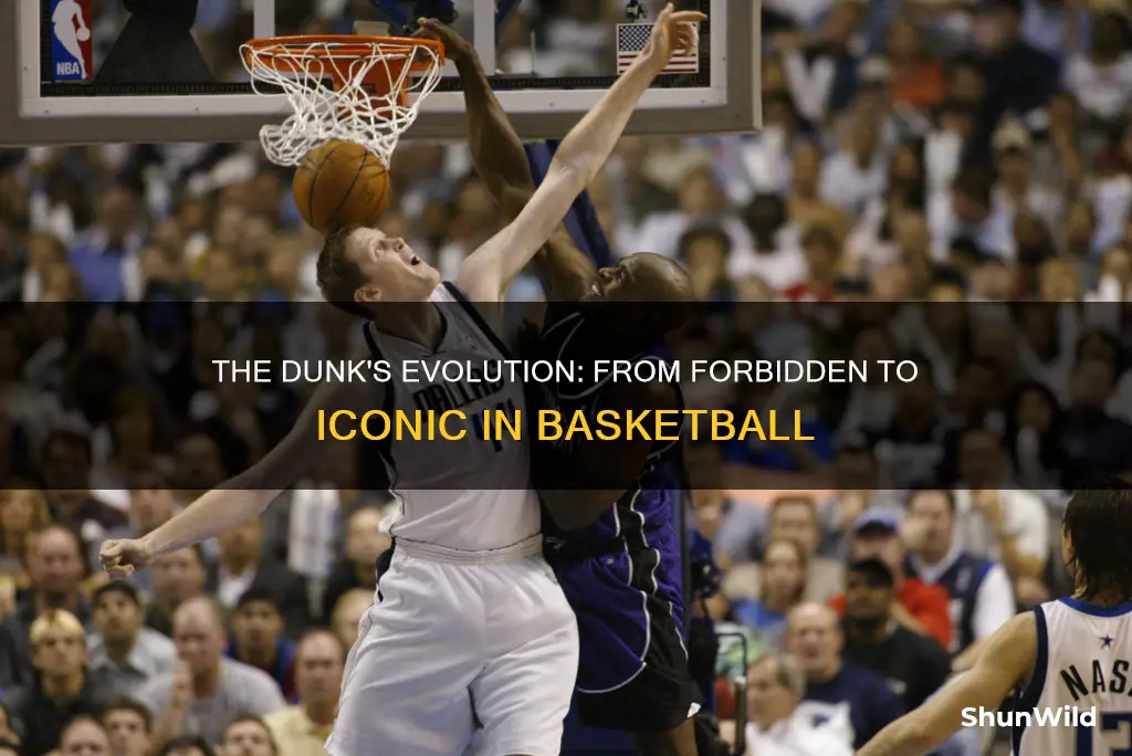 did dunks used to be banned in basketball