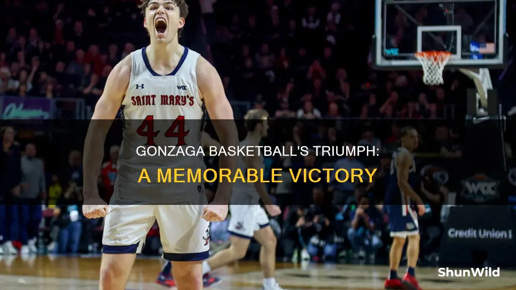 did gonzaga basketball win