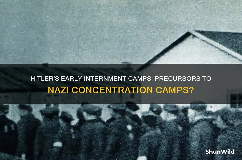 did hitler have internment camps before nazi concentration camps