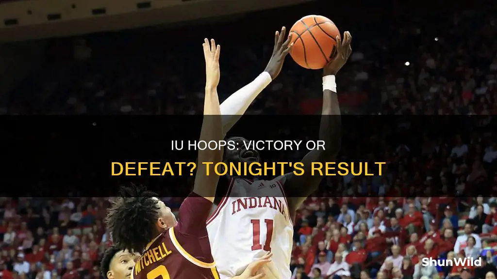 did iu basketball win tonight