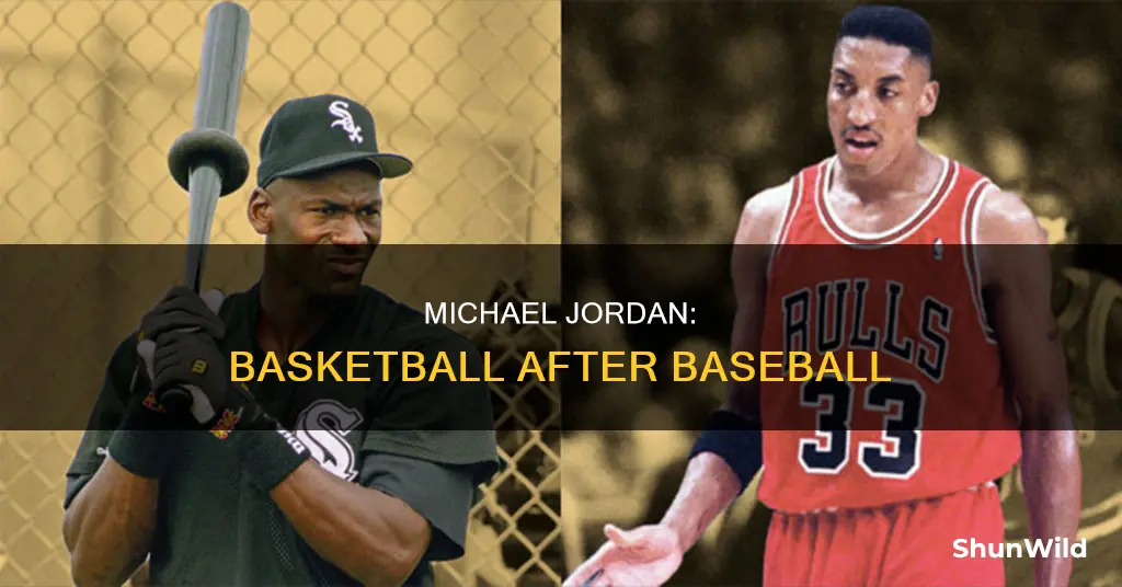 did jordan return to basketball after baseball
