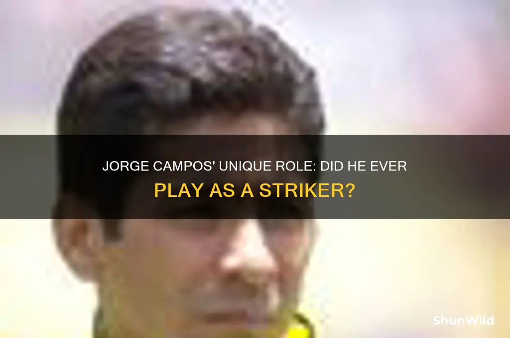 did jorge campos play striker
