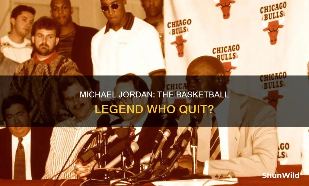 did michael jordan quit basketball