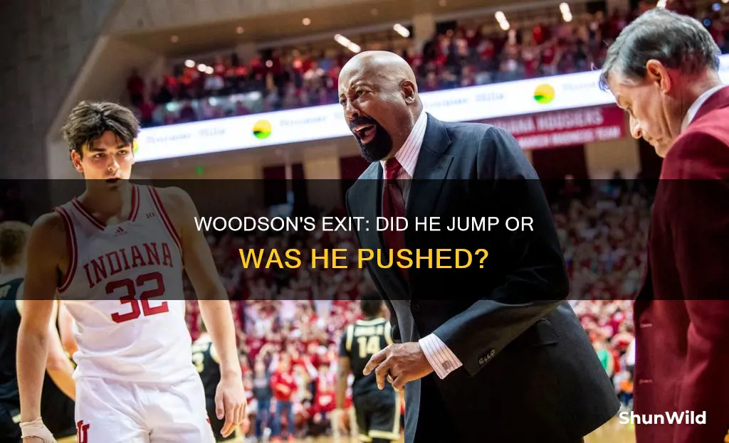 did mike woodson quit indiana basketball