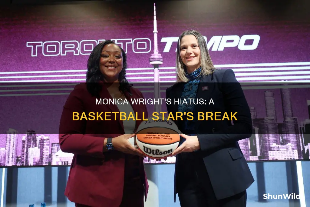 did monica wright take a break during her basketball career