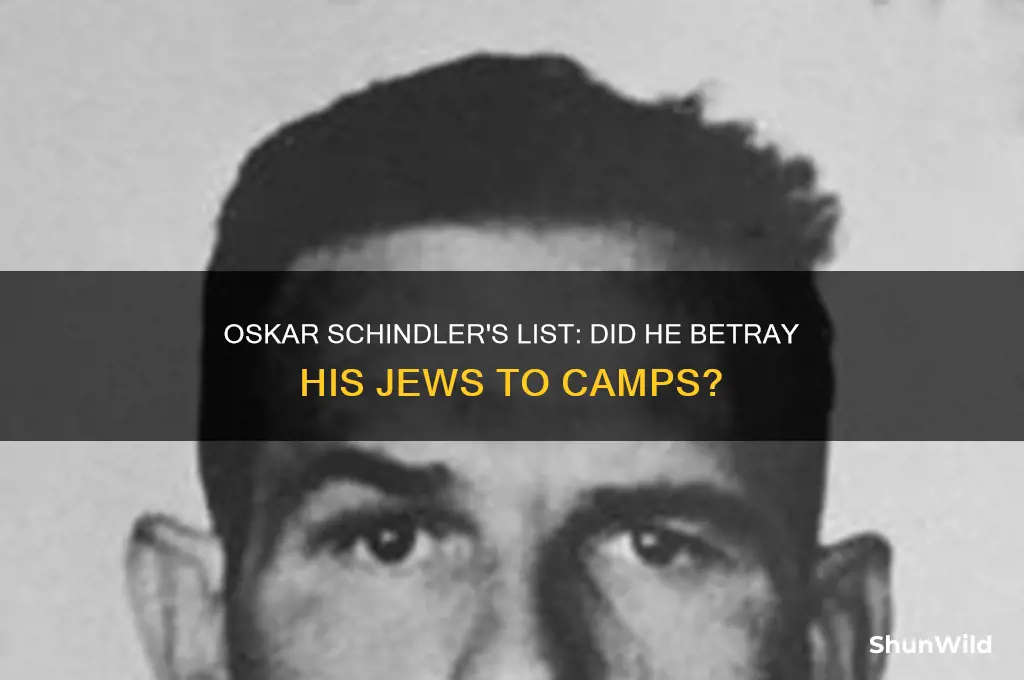 did oskar schindler sent his jews to concentration camp