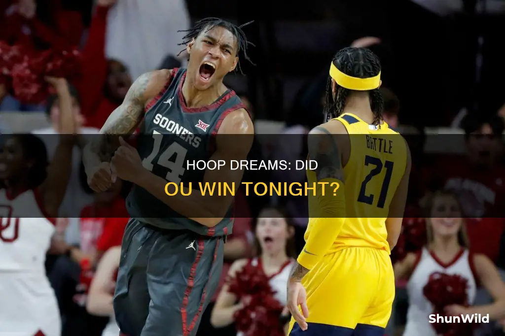 did ou win tonight basketball