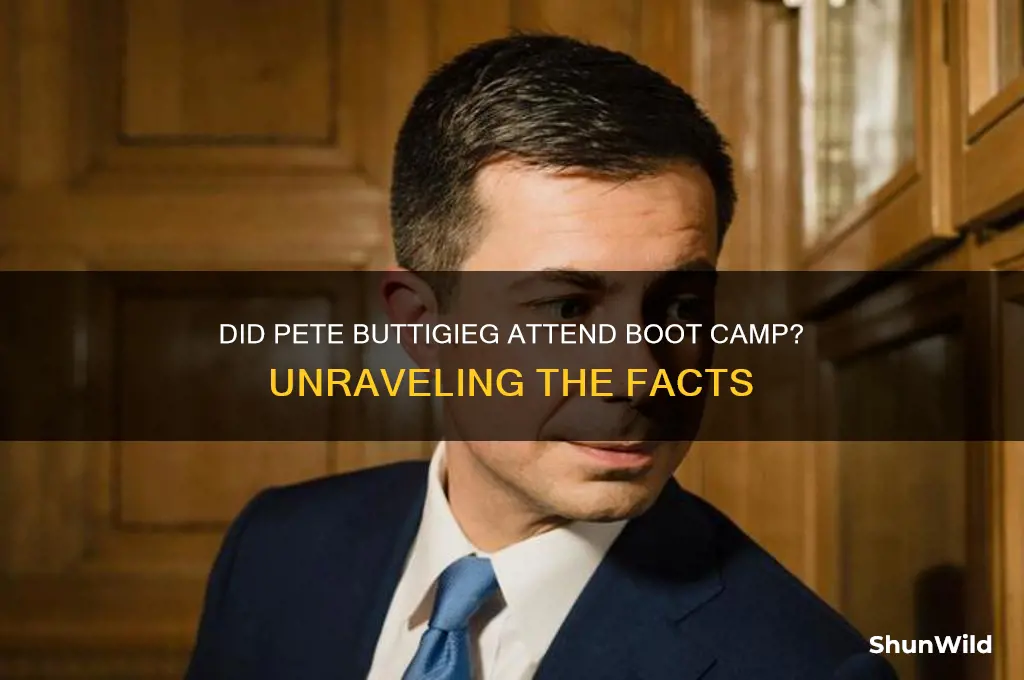 did pete buttigieg do boot camp